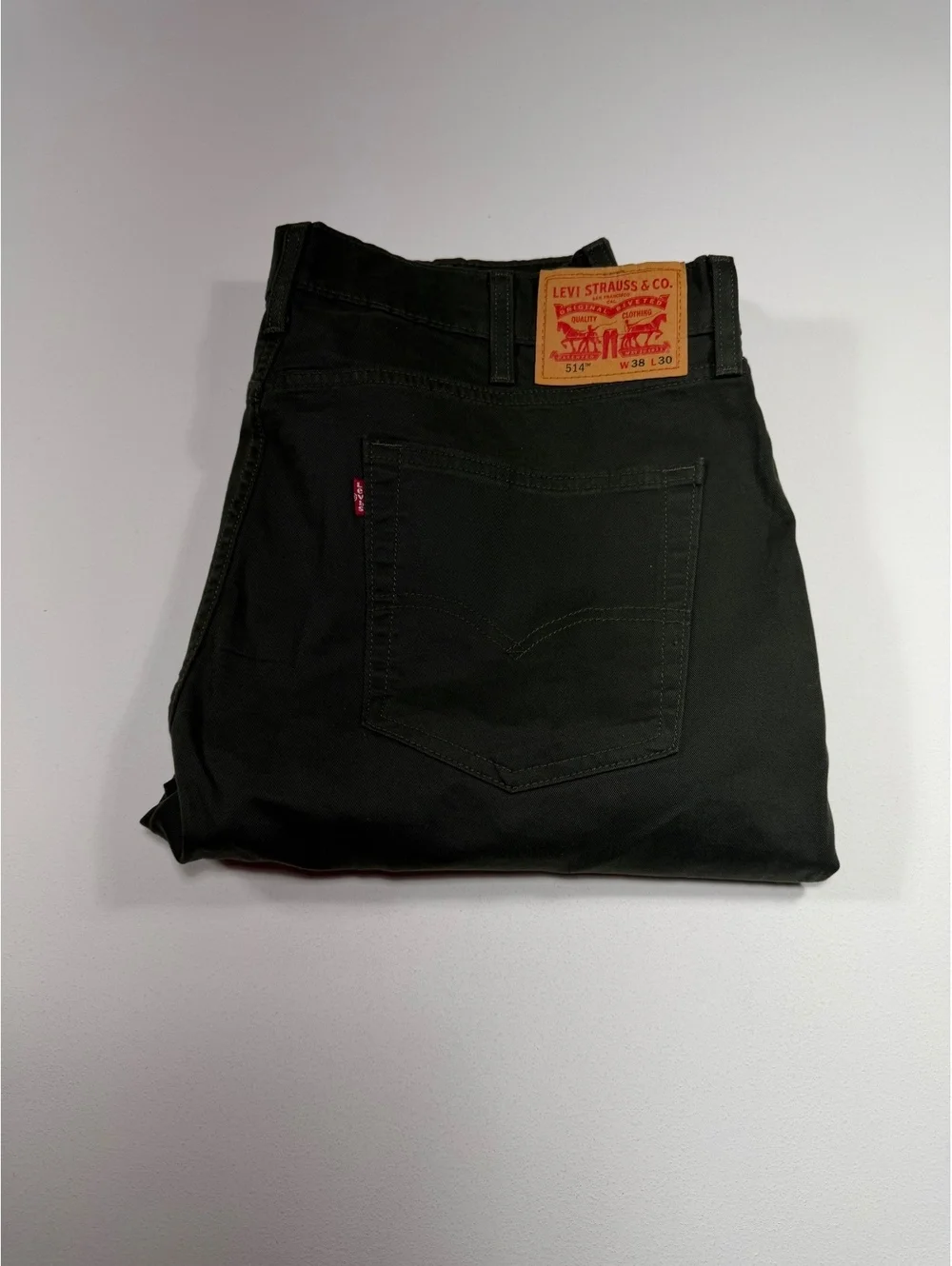 Levi’s 514 Straight Jeans Men’s 38x30 Olive Green New With Tags NWT